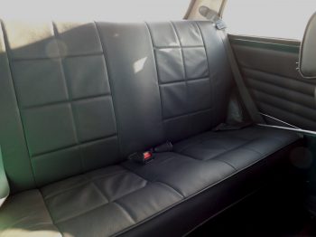Rénovation banquette arrière cuir Austin Mini RC Sellerie