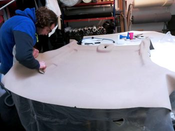 Rénovation ciel de toit Jaguar XJ6 RC Sellerie