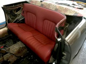 Sellerie cuir banquette 504 Cabriolet Renaissance RC Sellerie