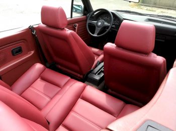 Sellerie cuir BMW 325 E30 après rénovation RC Sellerie