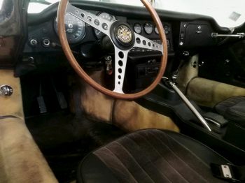 Sellerie Cuir Jaguar type E avant rénovation RC Sellerie