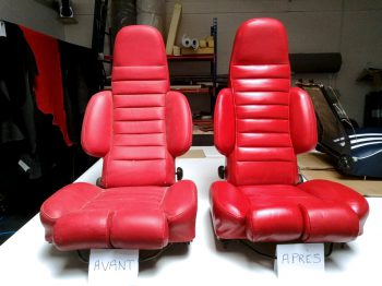 Rénovation et entretien sièges en cuir Alpine A310 RC Sellerie