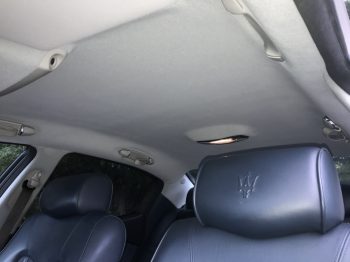 Rénovation ciel de toit et ses ébénisteries sur Maserati Quattroporte par RC Sellerie RC Sellerie