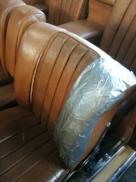 Intérieur cuir avant réparation Mercedes W111 cabriolet RC Sellerie
