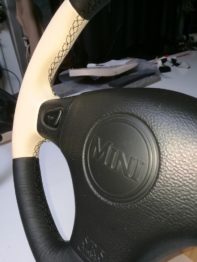 Rénovation volant cuir Austin Mini RC Sellerie
