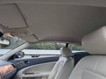 Rénovation du ciel de toit en jersey sur Jaguar XKR par RC Sellerie RC Sellerie