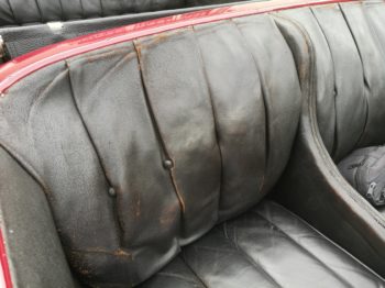 Siège en cuir avant travaux panhard Levassor Torpedo X19 RC Sellerie