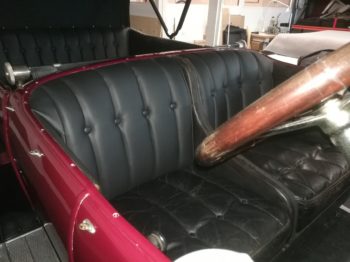 Siège en cuir après travaux panhard Levassor Torpedo X19 RC Sellerie