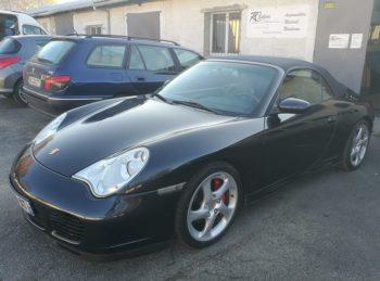 Porsche 911 - type 996 - Rénovation de la sellerie cuir et de la capote RC Sellerie