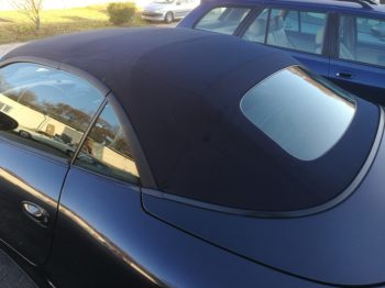Porsche 911 - type 996 - Situation de la capote après repigmentation et imperméabilisation RC Sellerie