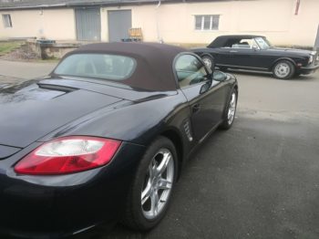 Porsche Boxster rénovation de la couleur et étanchéité capote RC Sellerie
