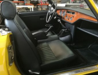 Rénovation siège cuir Triumph Spitfire MK4 RC Sellerie