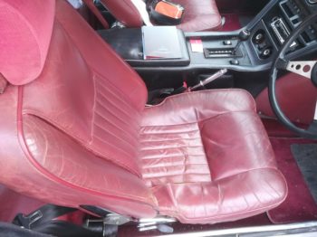Siège Jensen Interceptor II avant travaux de rénovation RC Sellerie