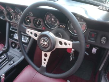 Volant cuir rénové sur Jensen Interceptor II RC Sellerie