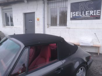 Remplacement capote Alpaga noire sur Porsche 911 - 964 par RC Sellerie RC Sellerie