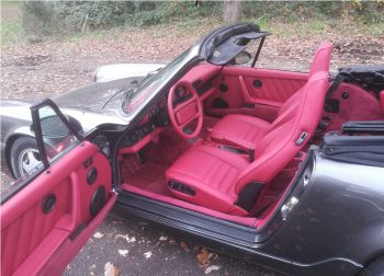 Réalisation d'un intérieur complet en cuir rouge Flamencorot sur Porsche 911 - 964 par RC Sellerie RC Sellerie