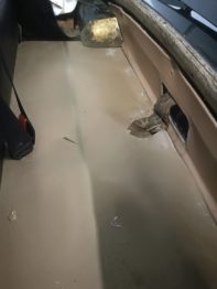 Etat cave à capote Corniche bois décollé par humidité RC Sellerie