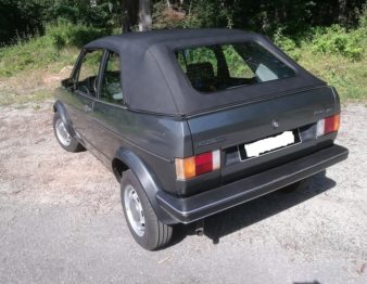 Remplacement capote vinyle noir sur Golf 1 Cabriolet GLI par RC Sellerie RC Sellerie