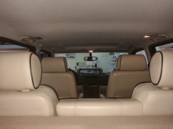 Remplacement du tissu du ciel de toit avec toit ouvrant sur un Range Rover 4.0 SE Holland & Holland par RC Sellerie RC Sellerie