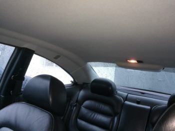 Remplacement tissu jersey gris pour ciel de toit et ébénisteries AV-AR de coupé 406 par RC Sellerie RC Sellerie