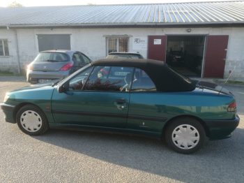 Remplacement de la capote d'un cabiolet 306 en Alpaga par RC Sellerie RC Sellerie