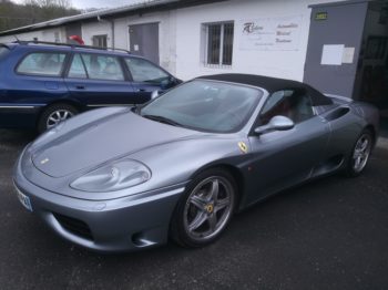 Remplacement de la capote en Alpaga sur Ferrari Modena 360 Spider - RC Sellerie RC Sellerie