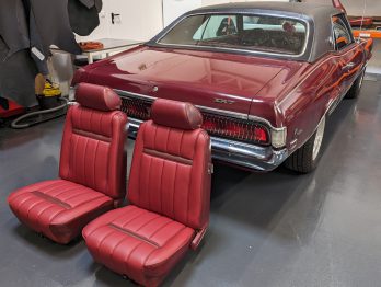 Réalisation d'une sellerie cuir sur Coupé Mercury XR7 par RC Sellerie RC Sellerie