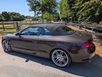Remplacement de la capote en Alpaga sur Audi A5 par RC Sellerie suite au décollement de la lunette AR RC Sellerie