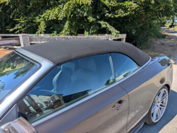Remplacement de la capote en Alpaga sur Audi A5 par RC Sellerie suite au décollement de la lunette AR RC Sellerie