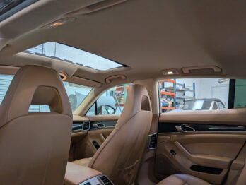 Repose du support de ciel de toit sur Porsche Panamera par RC Sellerie RC Sellerie